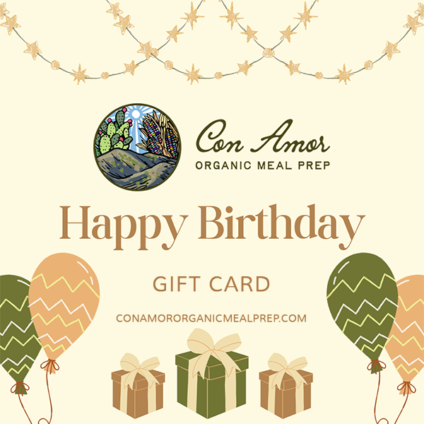 con amor organic meal prep birthday gift card