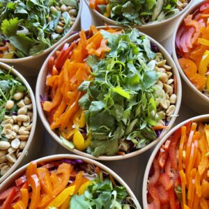 Asian Slaw with Ginger Peanut Dressing